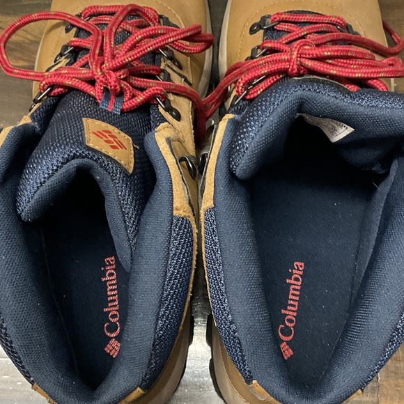 MensNewton Ridge Plus II Suede WP Hiking Boot Elk Sunset Red Tan Navy 13 - Picture 8 of 12